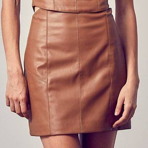 DO + BE Faux Leather Skirt